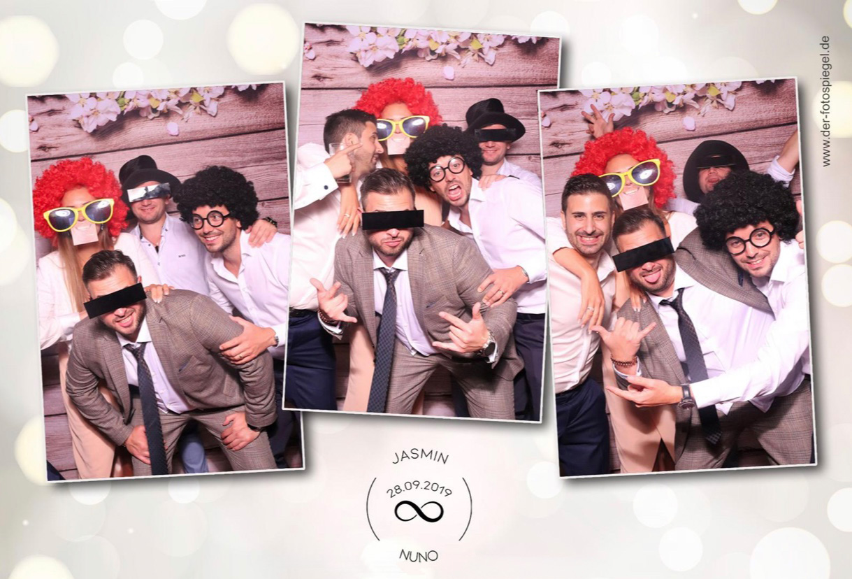 Beispiel einer 3er Fotocollage Beispiel einer dreiteiligen Fotospiegel Collage für Events